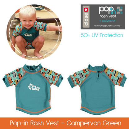 Pop-in Baby and Toddler Swim Rash Vest UPF50+ (Vintage Range) [CLEARANCE]